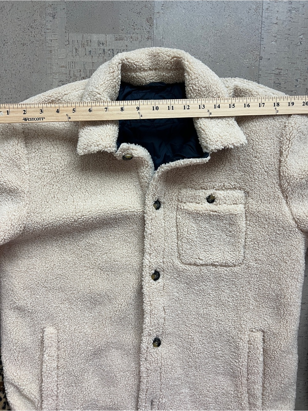 Marine Layer Cream Sherpa Shirt Jacket - Picture 5 of 12